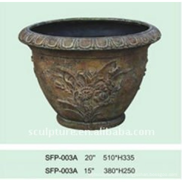 small bronze hotel flowerpot for outdoor